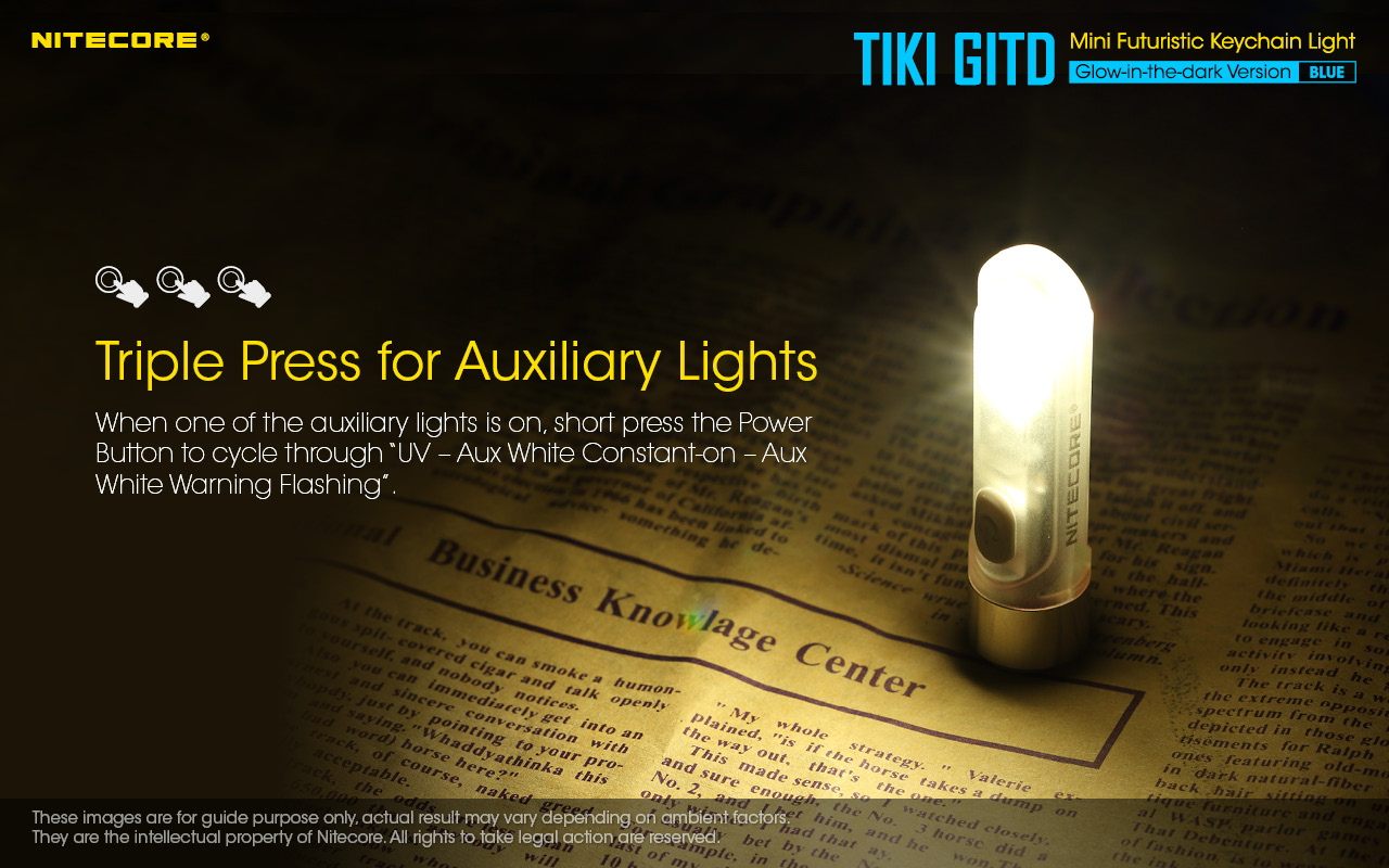 TIKI GITD BLUE — caracteristici