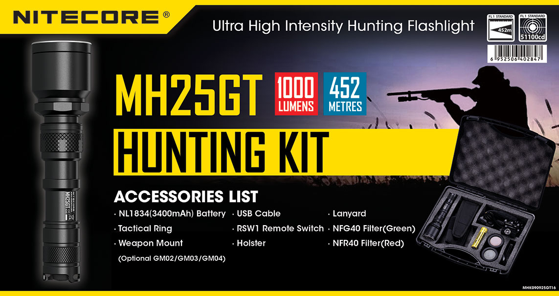MH25GT HUNTING KIT — caracteristici