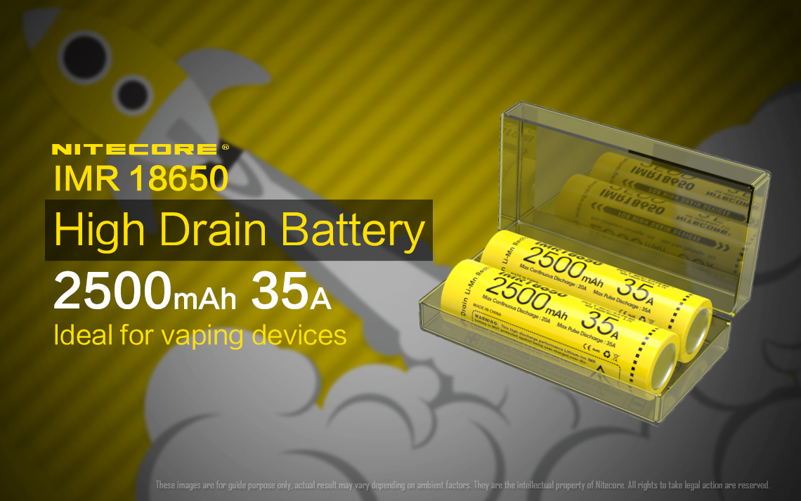 IMR18650 2500mAh 35A — caracteristici