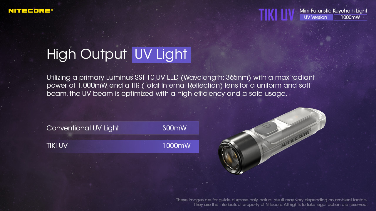 TIKI UV — caracteristici