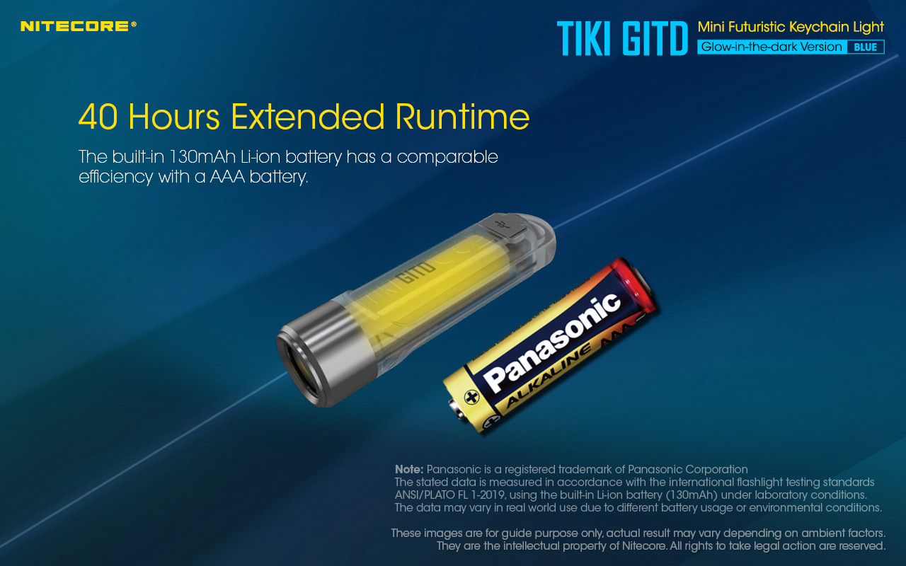 TIKI GITD BLUE — caracteristici