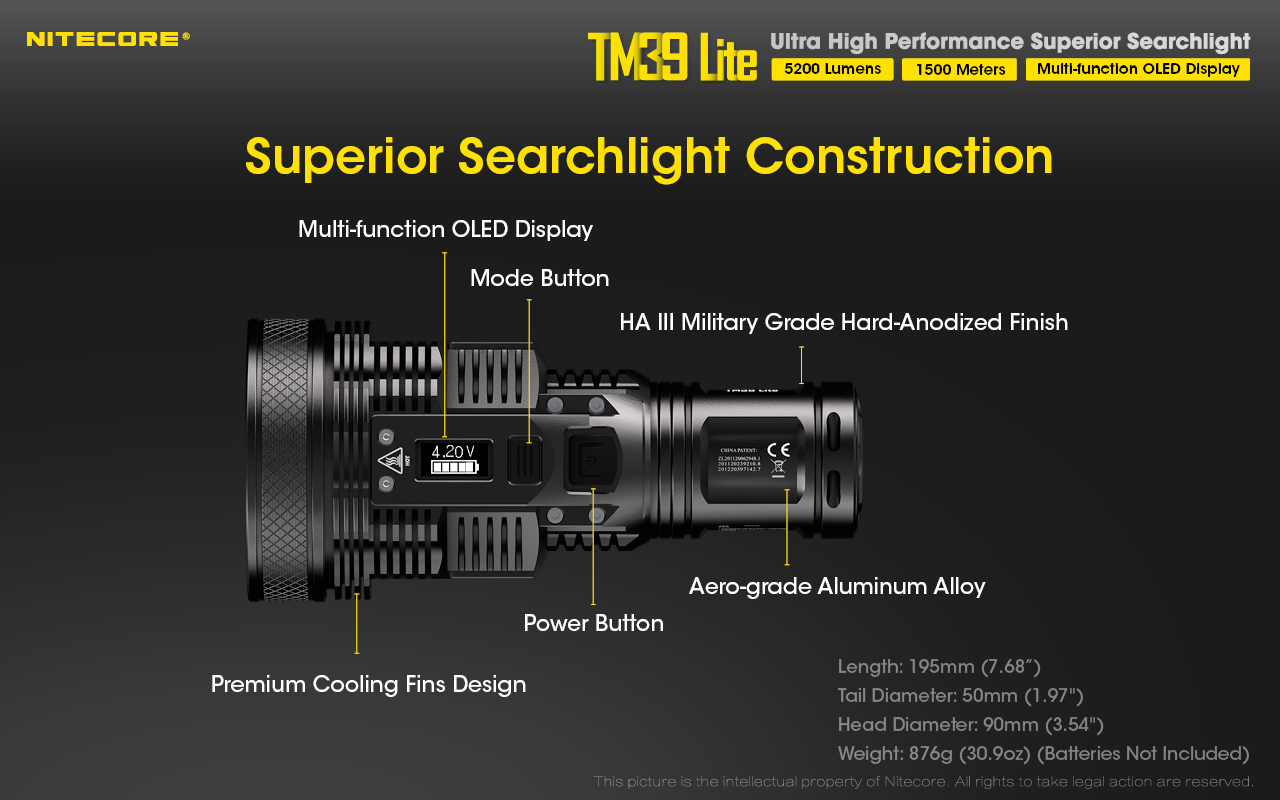 TM39 Lite — caracteristici
