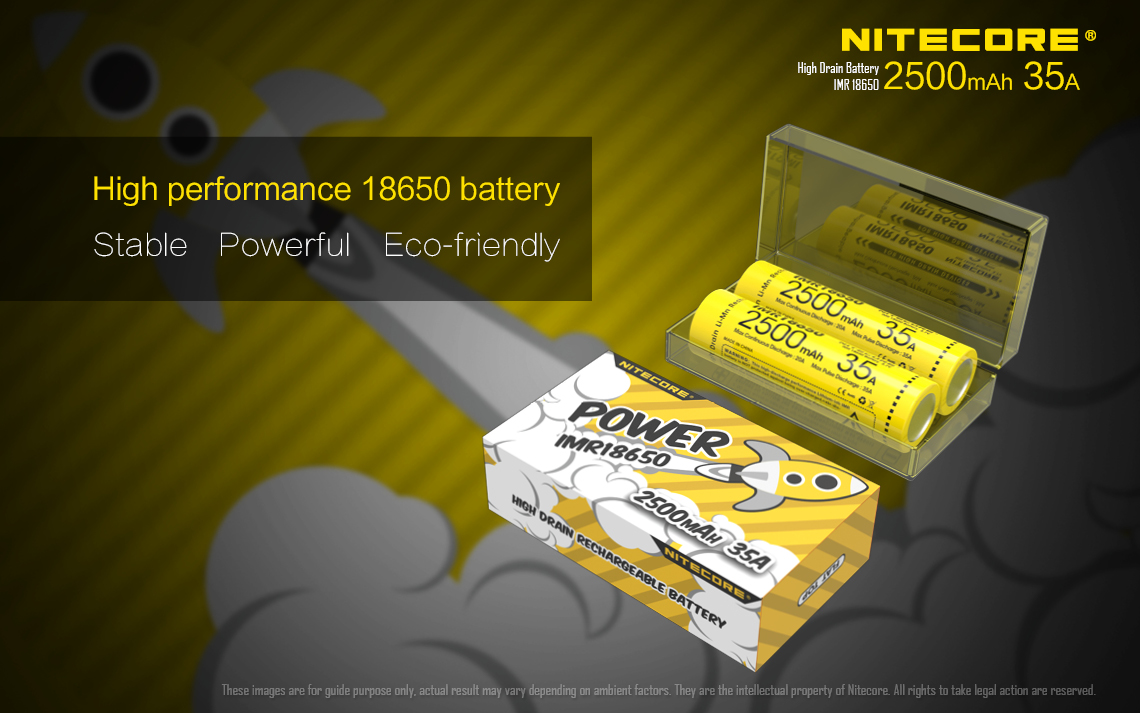 IMR18650 2500mAh 35A — caracteristici