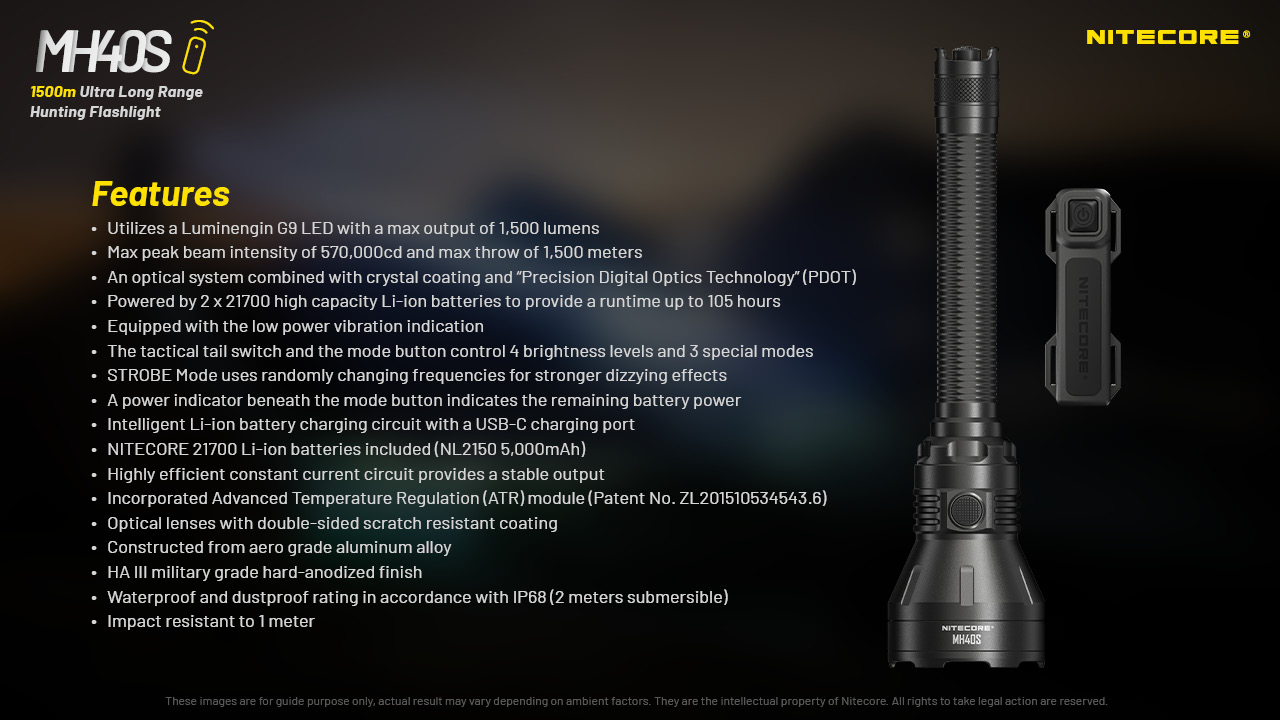 MH40S — caracteristici