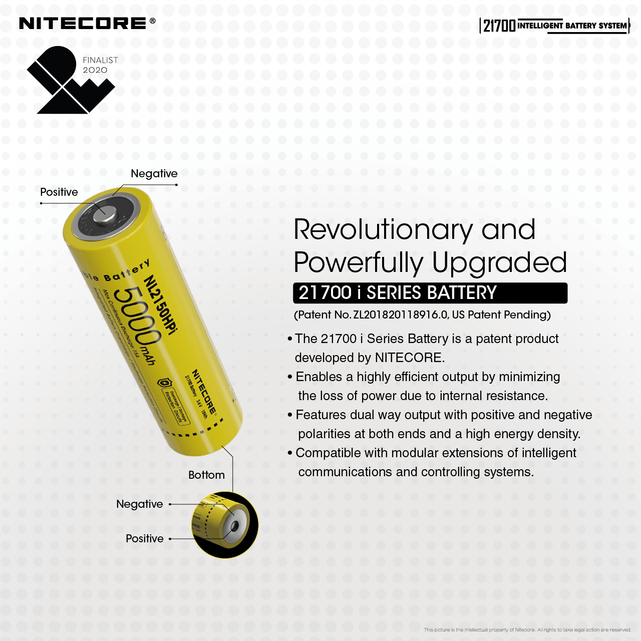 21700 Intelligent Battery System — caracteristici