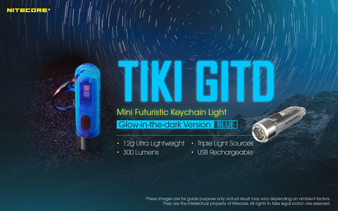 TIKI GITD BLUE — caracteristici
