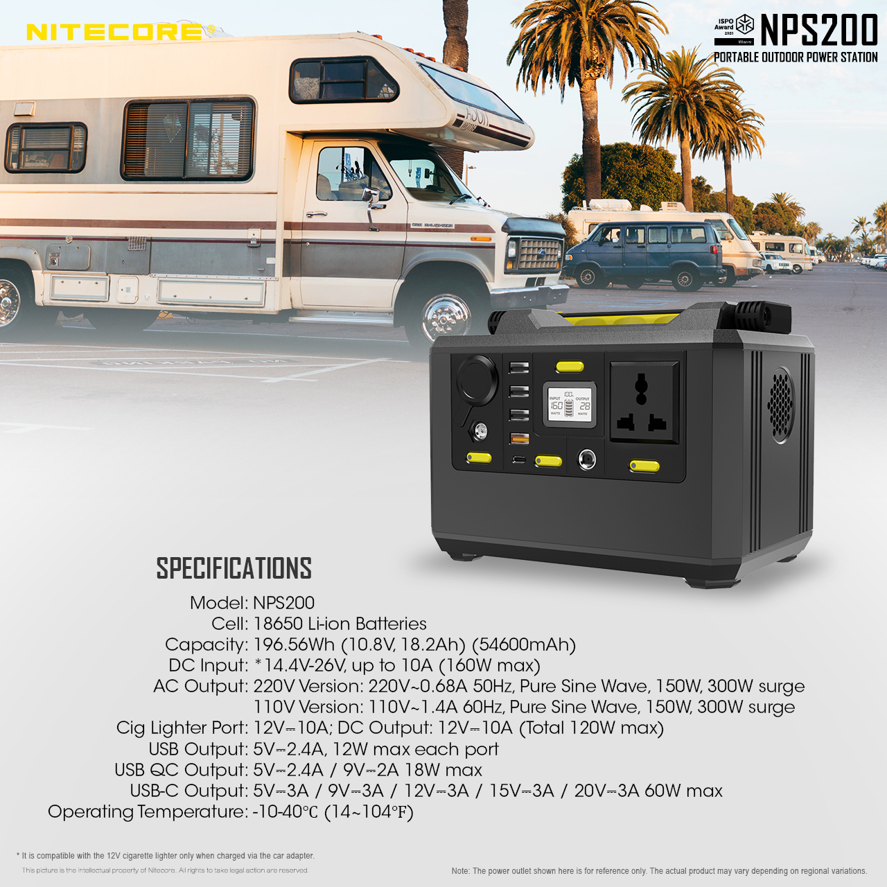 NPS200 — caracteristici