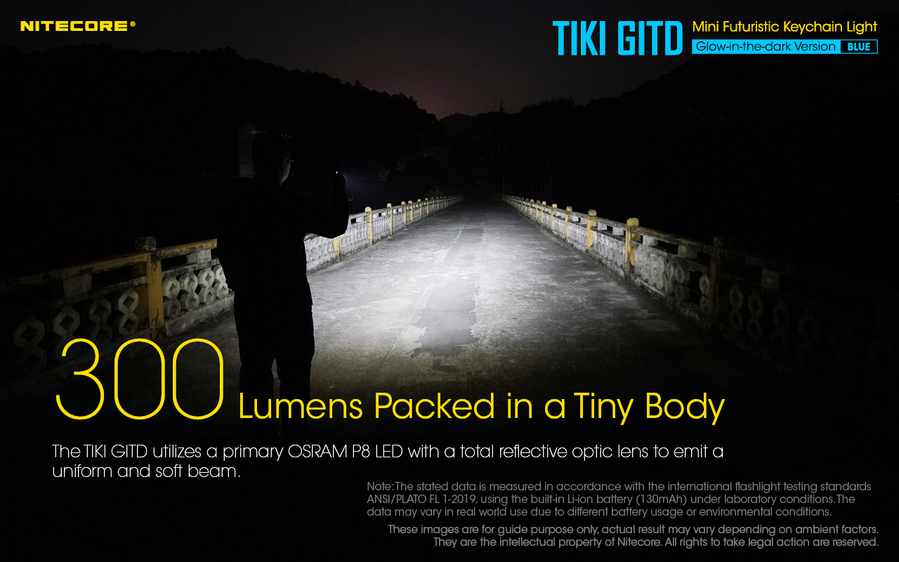 TIKI GITD BLUE — caracteristici
