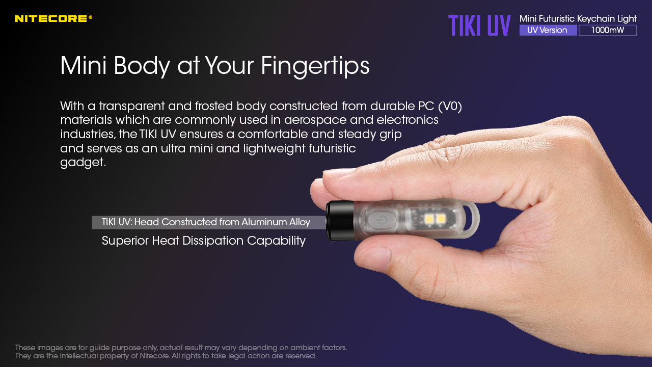 TIKI UV — caracteristici