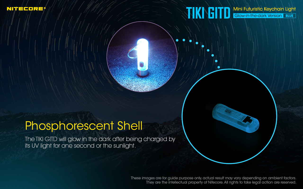 TIKI GITD BLUE — caracteristici