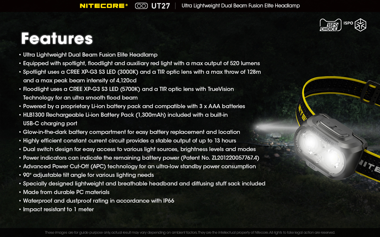 UT27 — caracteristici