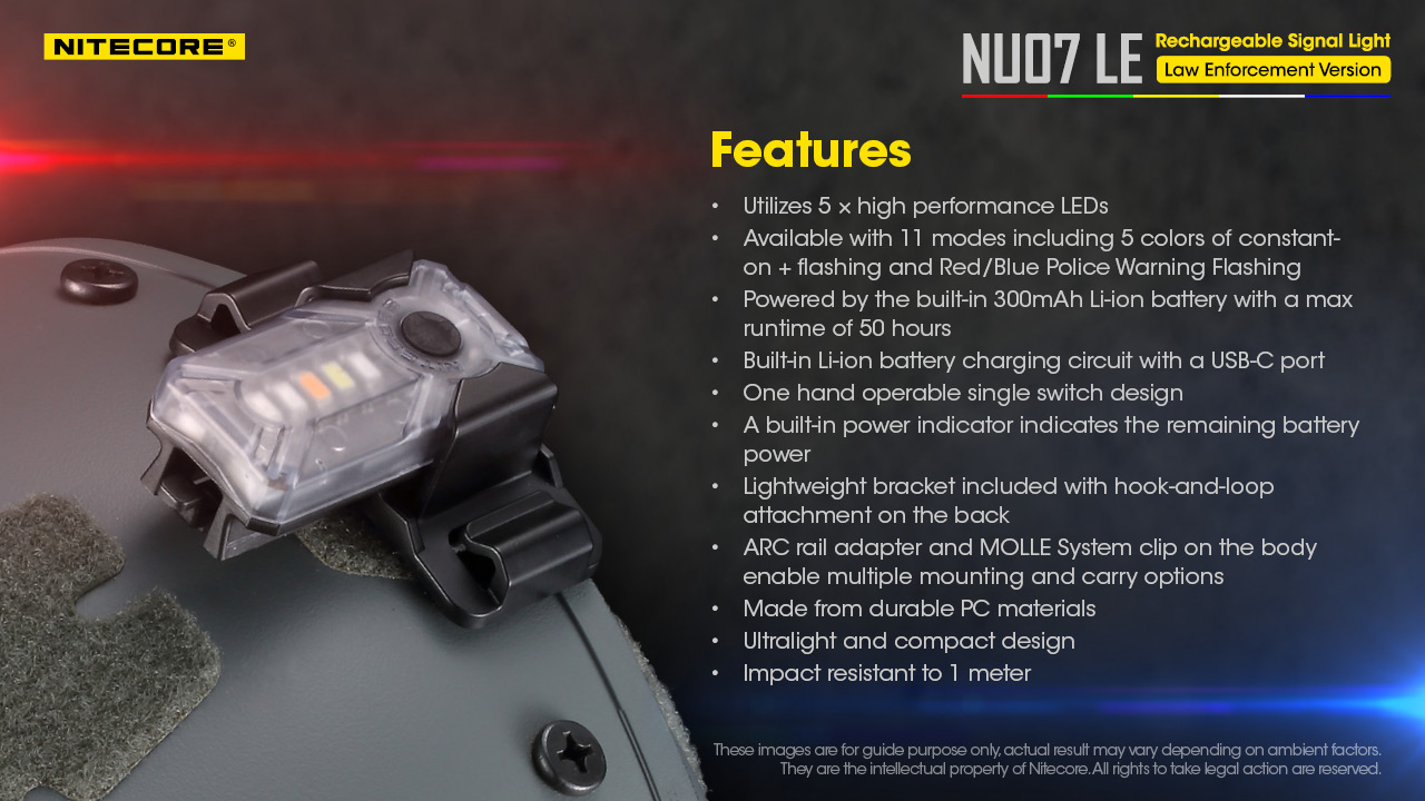 NU07 LE — caracteristici