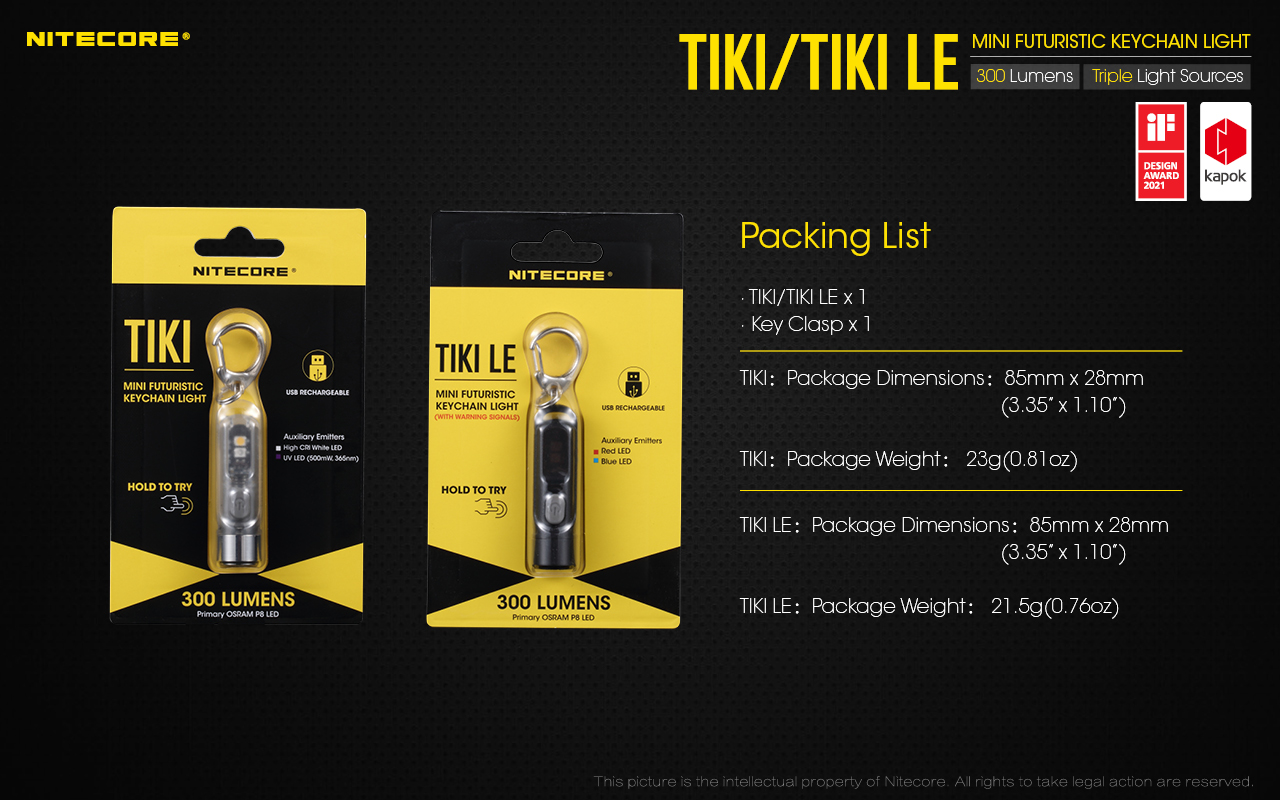 TIKI LE — caracteristici