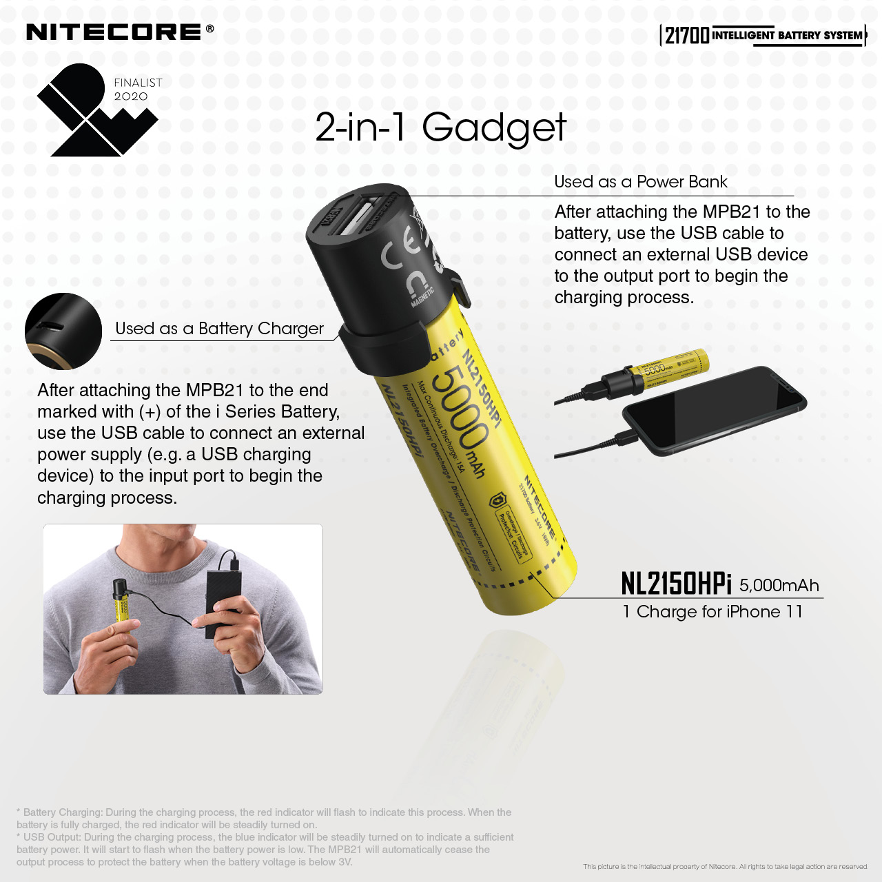 21700 Intelligent Battery System — caracteristici