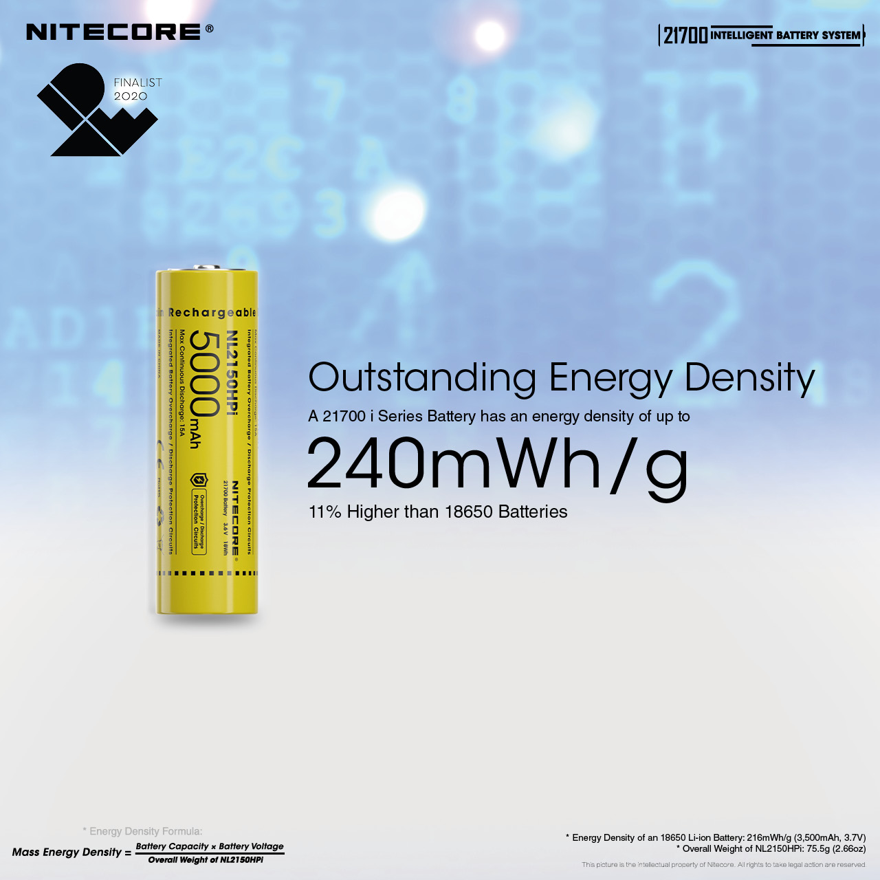21700 Intelligent Battery System — caracteristici