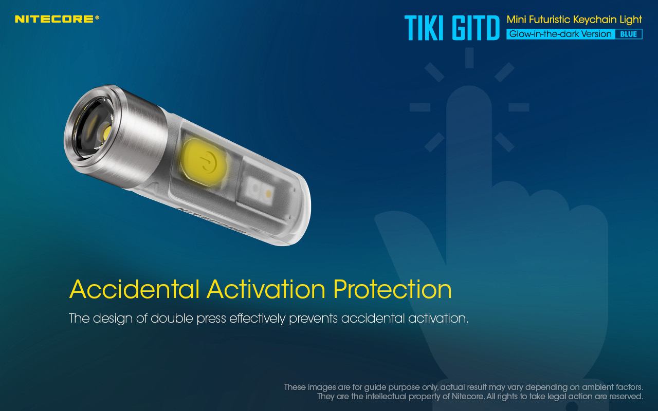 TIKI GITD BLUE — caracteristici
