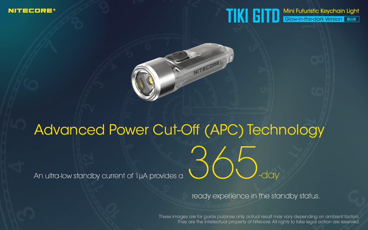 TIKI GITD BLUE — caracteristici