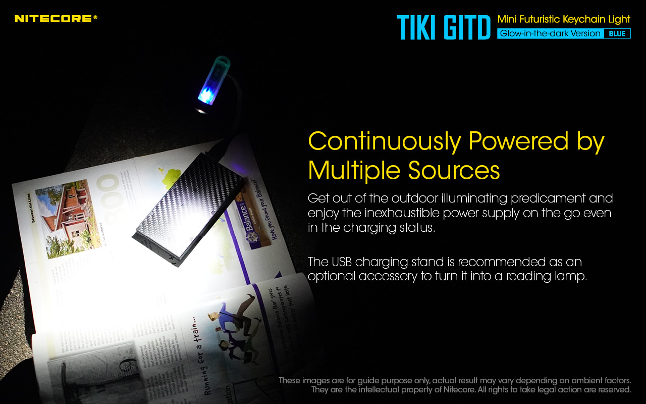 TIKI GITD BLUE — caracteristici